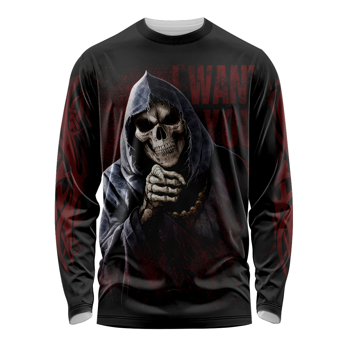 Reaper Long Sleeve Shirt Uncle Death Angel Peace Skull - Wonder Print Shop