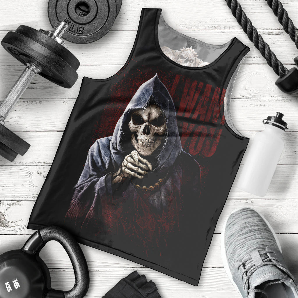 Reaper Men Tank Top Uncle Death Angel Peace Skull DT01
