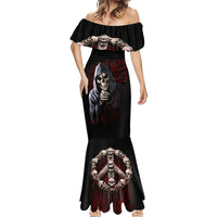 Reaper Mermaid Dress Uncle Death Angel Peace Skull - Wonder Print Shop