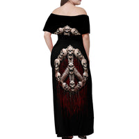Reaper Off Shoulder Maxi Dress Uncle Death Angel Peace Skull - Wonder Print Shop