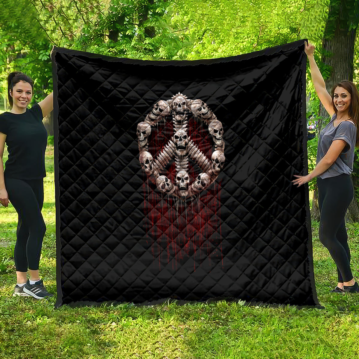 Reaper Quilt Uncle Death Angel Peace Skull - Wonder Print Shop