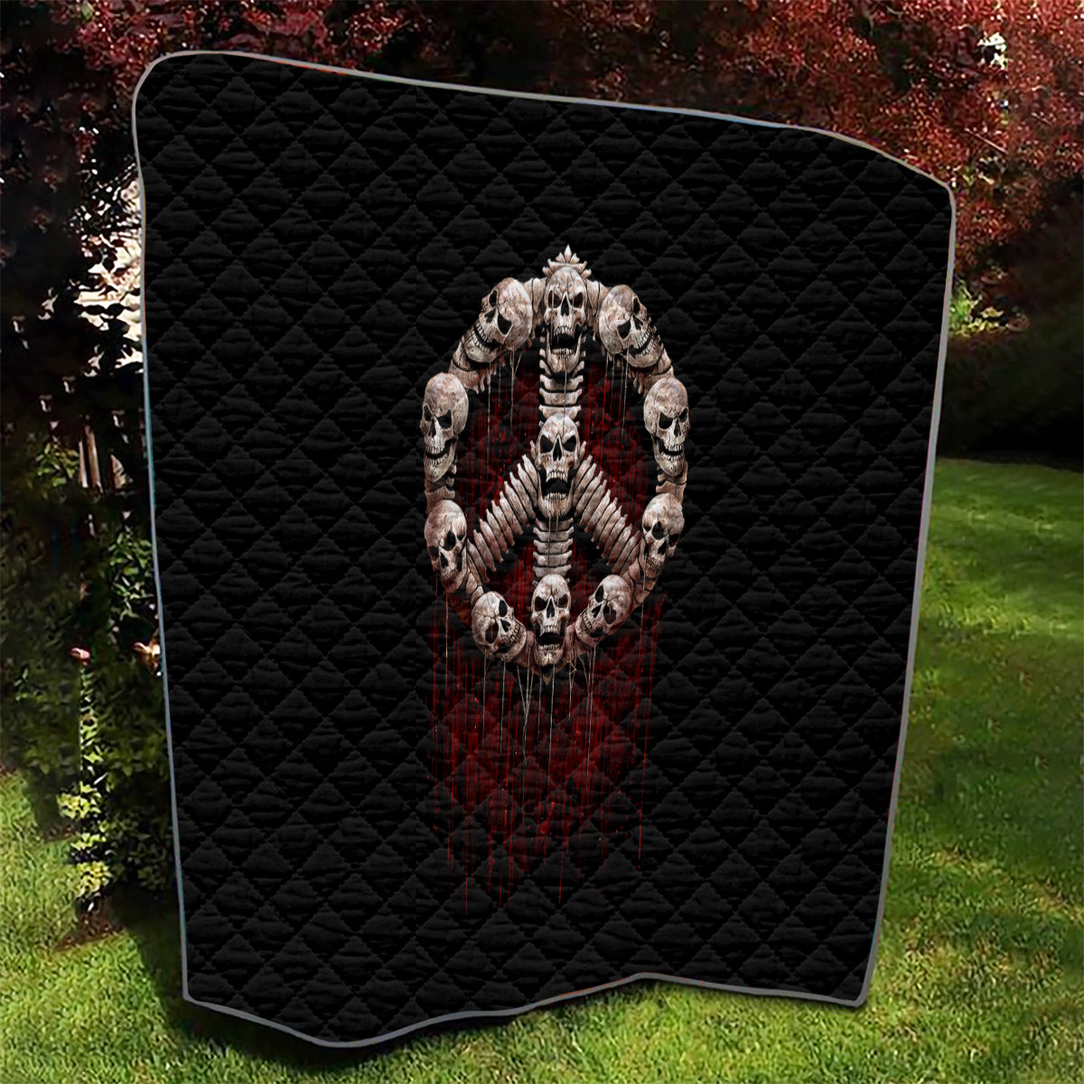 Reaper Quilt Uncle Death Angel Peace Skull - Wonder Print Shop