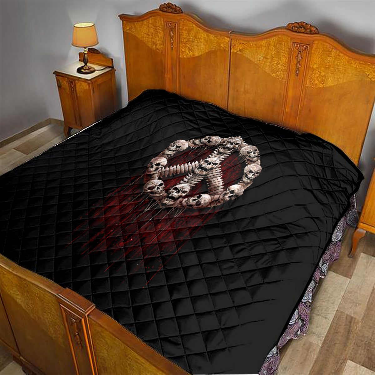 Reaper Quilt Uncle Death Angel Peace Skull - Wonder Print Shop
