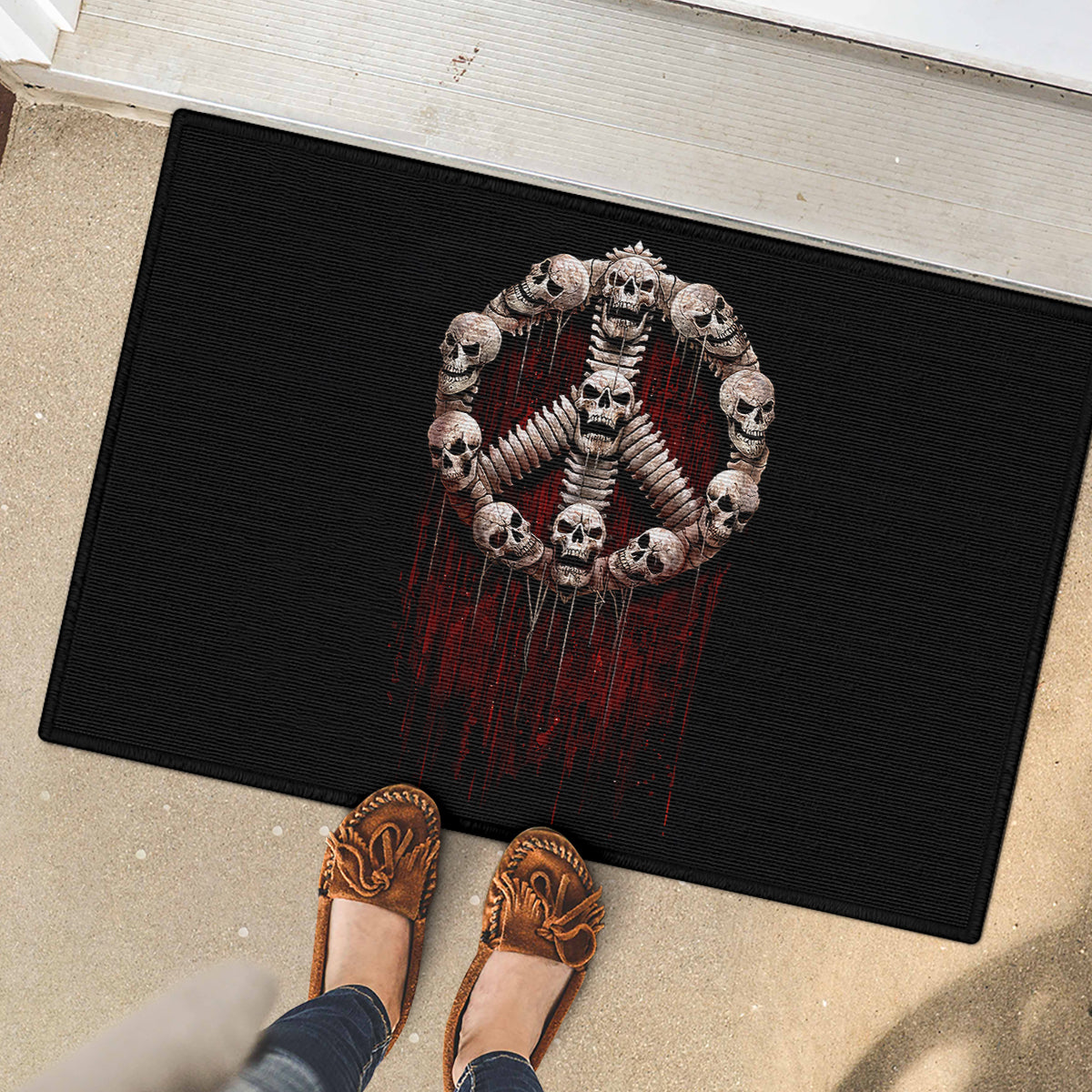 Reaper Rubber Doormat Uncle Death Angel Peace Skull - Wonder Print Shop