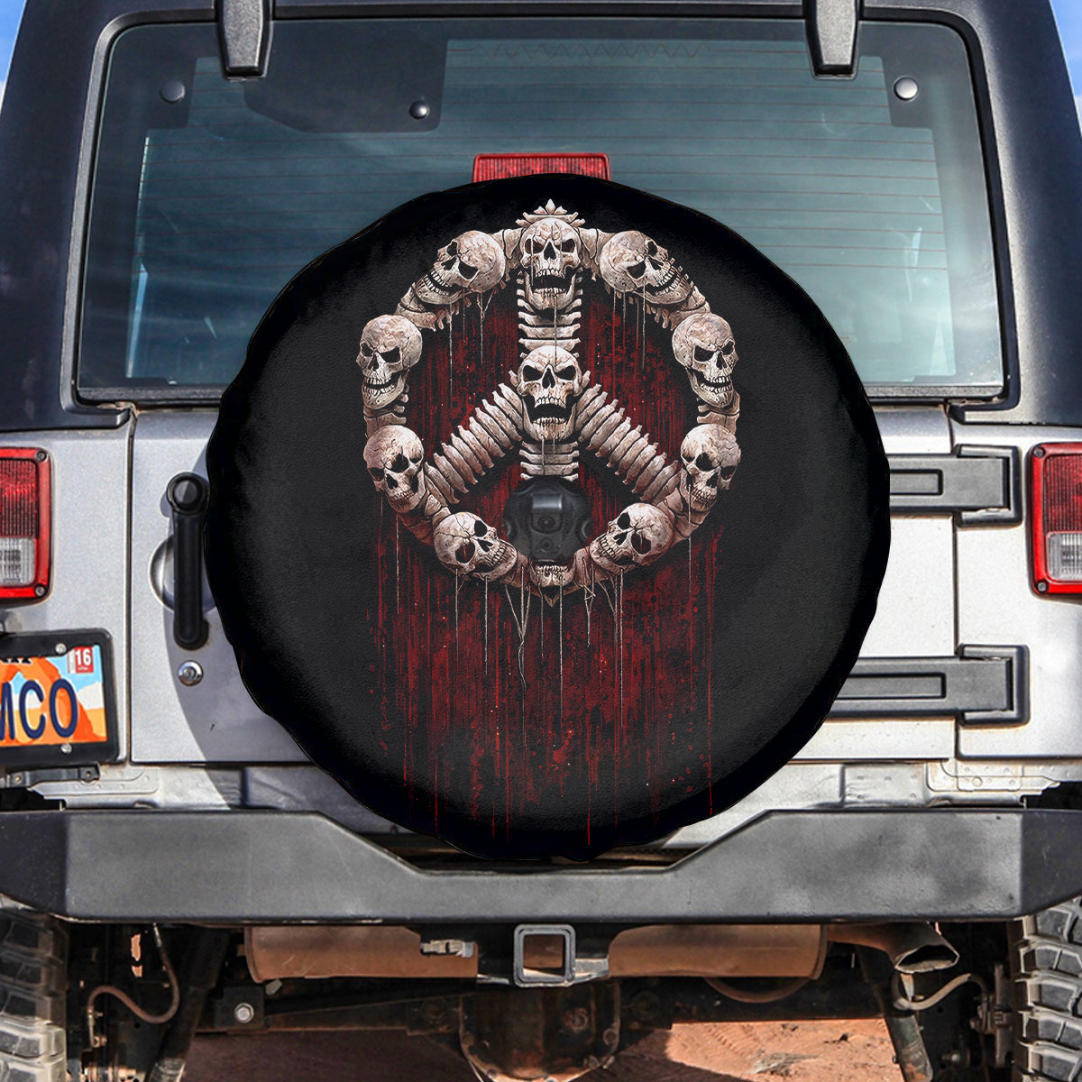 Reaper Spare Tire Cover Uncle Death Angel Peace Skull - Wonder Print Shop