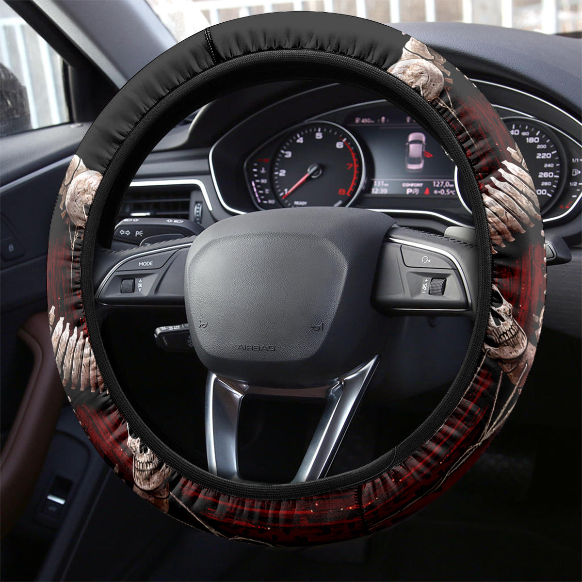 Reaper Steering Wheel Cover Uncle Death Angel Peace Skull - Wonder Print Shop