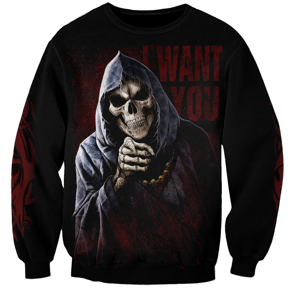 Reaper Sweatshirt Uncle Death Angel Peace Skull - Wonder Print Shop