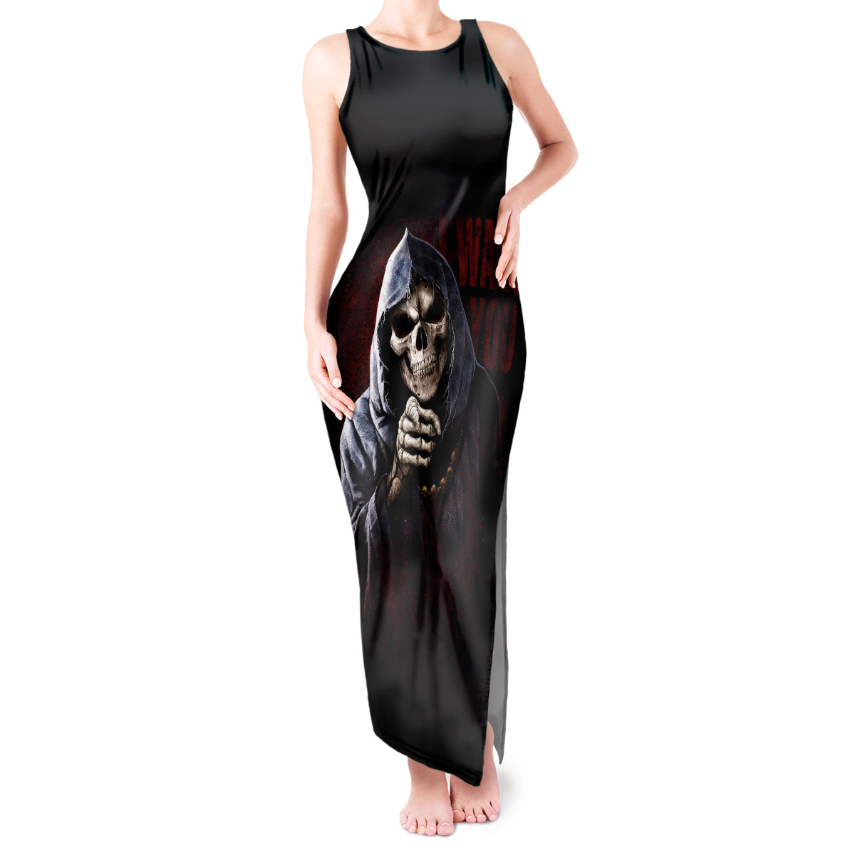 Reaper Tank Maxi Dress Uncle Death Angel Peace Skull - Wonder Print Shop