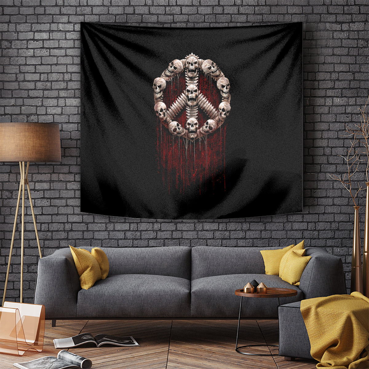Reaper Tapestry Uncle Death Angel Peace Skull - Wonder Print Shop