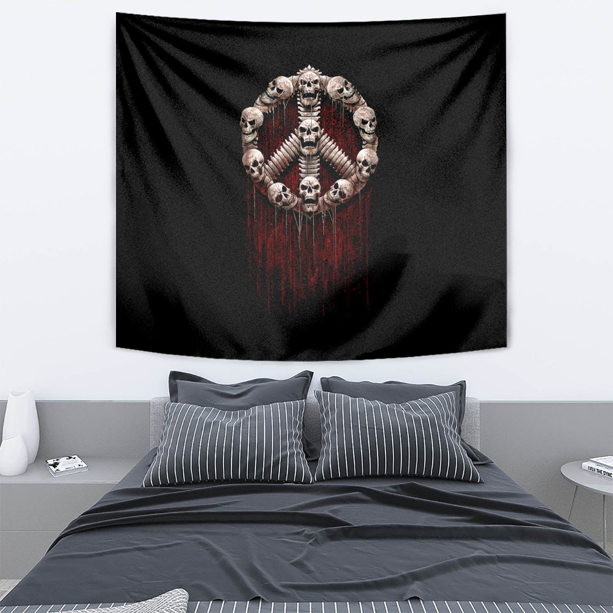 Reaper Tapestry Uncle Death Angel Peace Skull - Wonder Print Shop