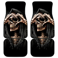 Reaper Heart Car Mats Eternal Embrace - Uniting Souls in the Realm of Skulls - Wonder Print Shop
