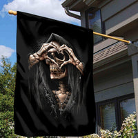 Reaper Heart Garden Flag Eternal Embrace - Uniting Souls in the Realm of Skulls - Wonder Print Shop