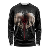 Reaper Heart Long Sleeve Shirt Eternal Embrace - Uniting Souls in the Realm of Skulls - Wonder Print Shop