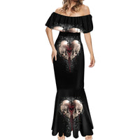 Reaper Heart Mermaid Dress Eternal Embrace - Uniting Souls in the Realm of Skulls - Wonder Print Shop