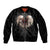 Reaper Heart Sleeve Zip Bomber Jacket Eternal Embrace - Uniting Souls in the Realm of Skulls - Wonder Print Shop