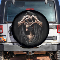 Reaper Heart Spare Tire Cover Eternal Embrace - Uniting Souls in the Realm of Skulls - Wonder Print Shop