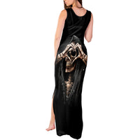 Reaper Heart Tank Maxi Dress Eternal Embrace - Uniting Souls in the Realm of Skulls - Wonder Print Shop