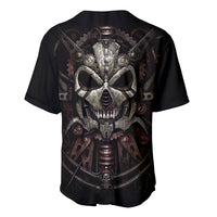 Unveiling the Mechanical Skull Baseball Jersey Cybernetic Enigma - Wonder Print Shop