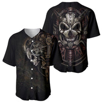 Unveiling the Mechanical Skull Baseball Jersey Cybernetic Enigma - Wonder Print Shop