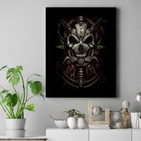 Unveiling the Mechanical Skull Canvas Wall Art Cybernetic Enigma - Wonder Print Shop