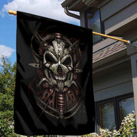 Unveiling the Mechanical Skull Garden Flag Cybernetic Enigma - Wonder Print Shop