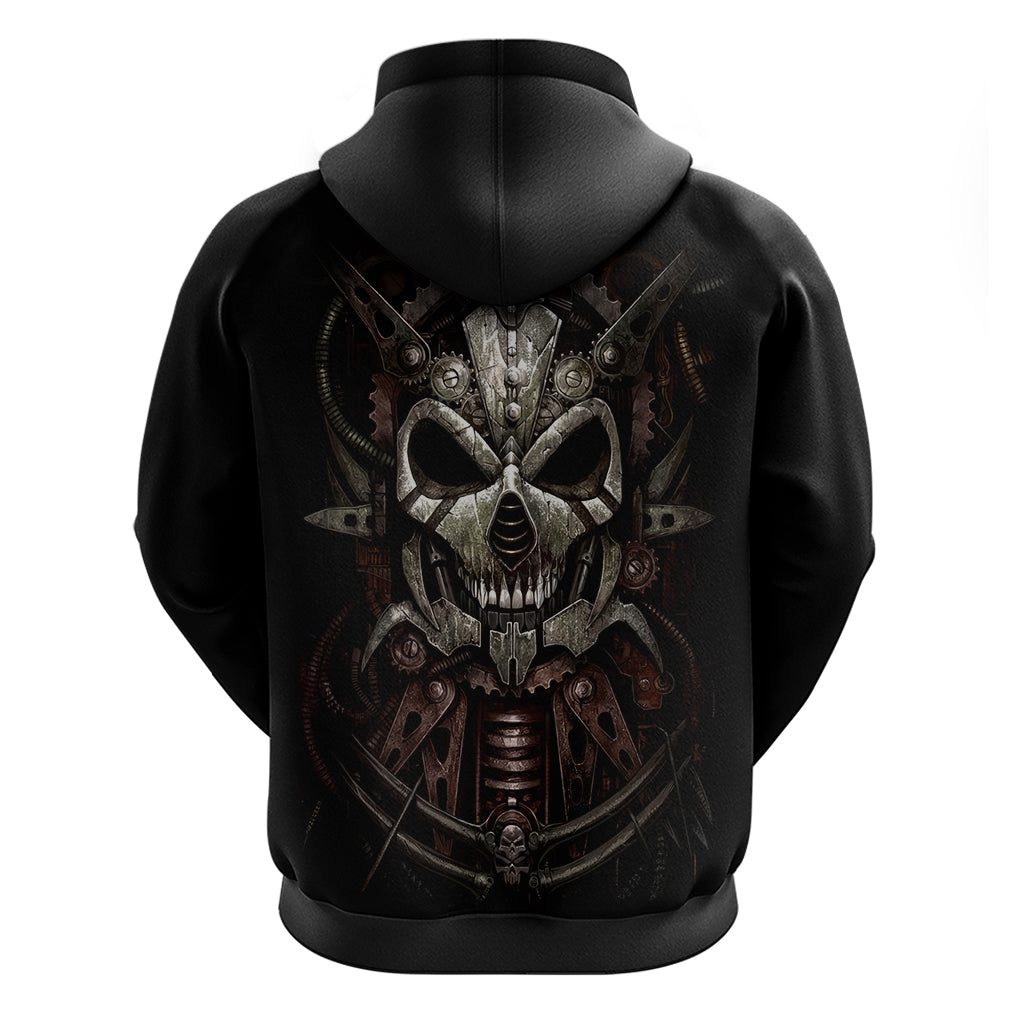 Unveiling the Mechanical Skull Hoodie Cybernetic Enigma - Wonder Print Shop