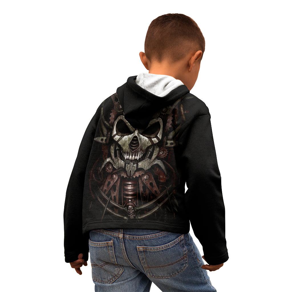 Unveiling the Mechanical Skull Kid Hoodie Cybernetic Enigma - Wonder Print Shop