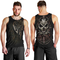 Unveiling the Mechanical Skull Men Tank Top Cybernetic Enigma DT01
