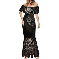 Unveiling the Mechanical Skull Mermaid Dress Cybernetic Enigma - Wonder Print Shop