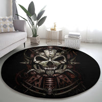 unveiling-the-mechanical-skull-round-carpet-cybernetic-enigma
