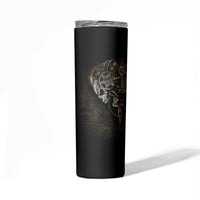 Unveiling the Mechanical Skull Skinny Tumbler Cybernetic Enigma - Wonder Print Shop