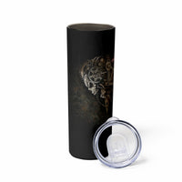 Unveiling the Mechanical Skull Skinny Tumbler Cybernetic Enigma - Wonder Print Shop
