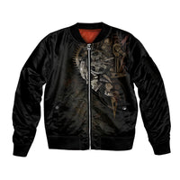 Unveiling the Mechanical Skull Sleeve Zip Bomber Jacket Cybernetic Enigma - Wonder Print Shop