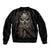 Unveiling the Mechanical Skull Sleeve Zip Bomber Jacket Cybernetic Enigma - Wonder Print Shop