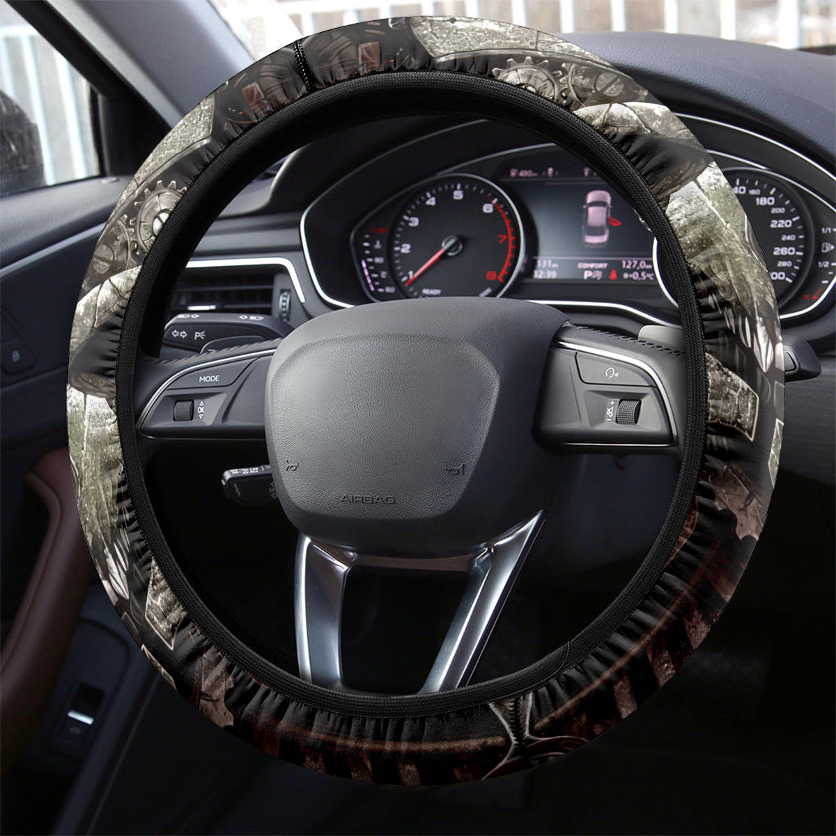 Unveiling the Mechanical Skull Steering Wheel Cover Cybernetic Enigma - Wonder Print Shop