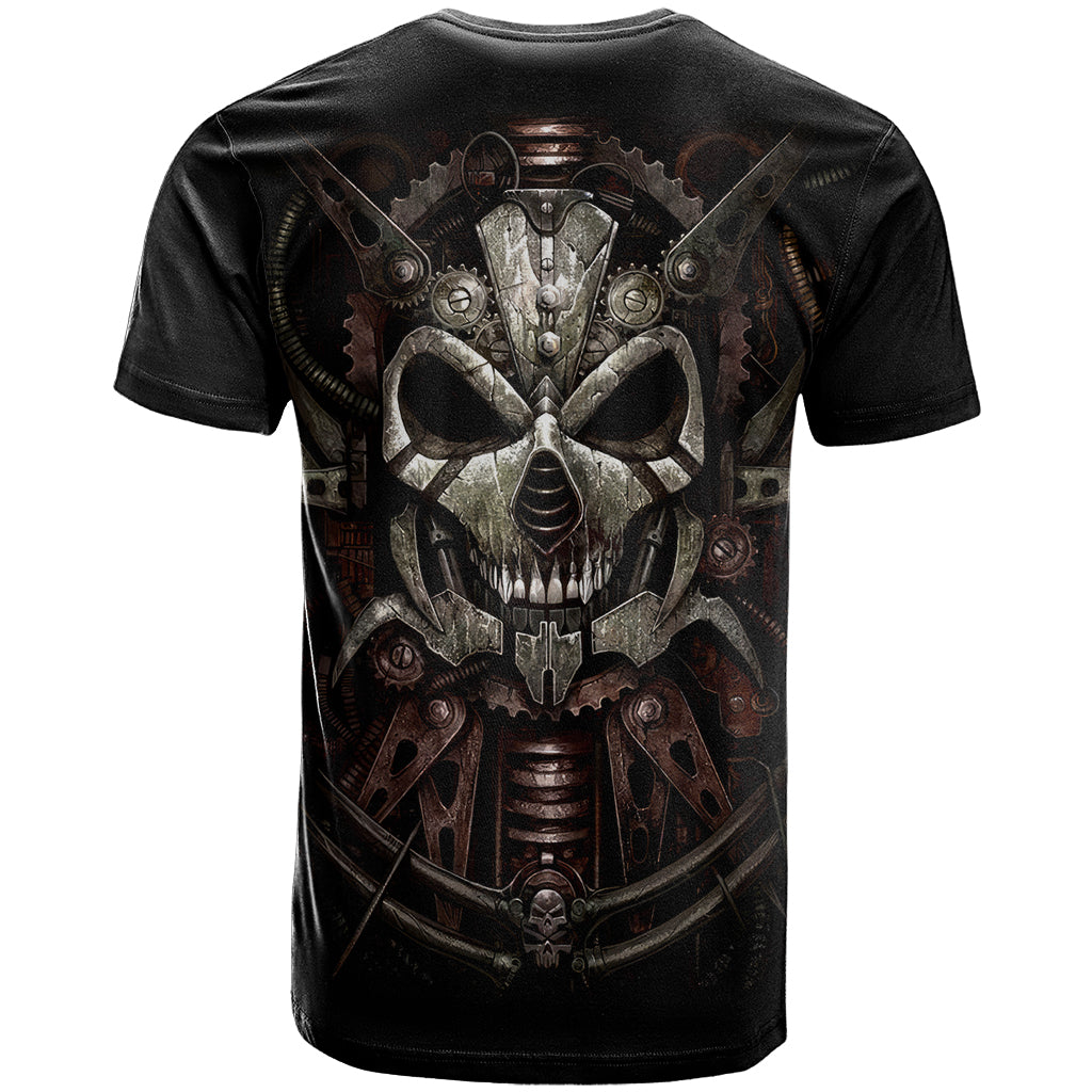 Unveiling the Mechanical Skull T Shirt Cybernetic Enigma - Wonder Print Shop