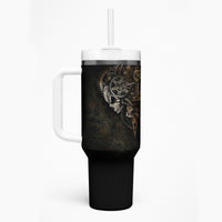 Unveiling the Mechanical Skull Tumbler With Handle Cybernetic Enigma - Wonder Print Shop