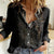 Unveiling the Mechanical Skull Women Casual Shirt Cybernetic Enigma - Wonder Print Shop