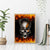 Metal Skull Canvas Wall Art Infernal Chains in Fiery Abyss - Wonder Print Shop