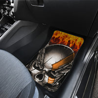 Metal Skull Car Mats Infernal Chains in Fiery Abyss - Wonder Print Shop