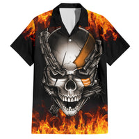 Metal Skull Hawaiian Shirt Infernal Chains in Fiery Abyss - Wonder Print Shop