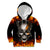 Metal Skull Kid Hoodie Infernal Chains in Fiery Abyss - Wonder Print Shop