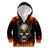 Metal Skull Kid Hoodie Infernal Chains in Fiery Abyss - Wonder Print Shop