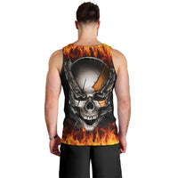Metal Skull Men Tank Top Infernal Chains in Fiery Abyss DT01