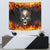 Metal Skull Tapestry Infernal Chains in Fiery Abyss - Wonder Print Shop
