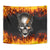 Metal Skull Tapestry Infernal Chains in Fiery Abyss - Wonder Print Shop