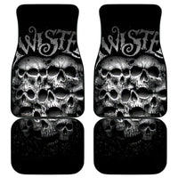 Skull Car Mats Twisted Head Skull - Wonder Print Shop