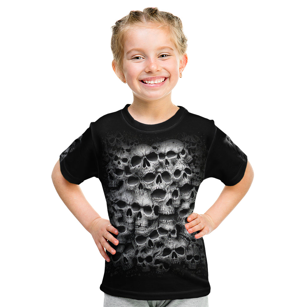 Skull Kid T Shirt Twisted Head Skull - Wonder Print Shop