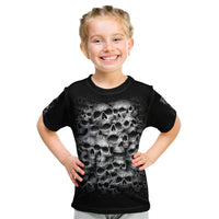 Skull Kid T Shirt Twisted Head Skull - Wonder Print Shop