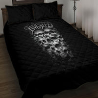 Skull Quilt Bed Set Twisted Head Skull - Wonder Print Shop
